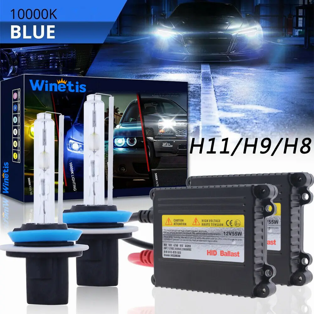 

55W H9 Hid Headlight High Beam Bulbs Kit For Toyota Tacoma 2016-2020 10000K 2X