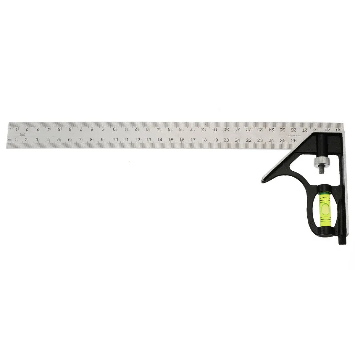 

1pc Adjustable Combination Ruler300mm/12inches 300mm Working Measuring Tools Stainless Steel Square Angle Ruler