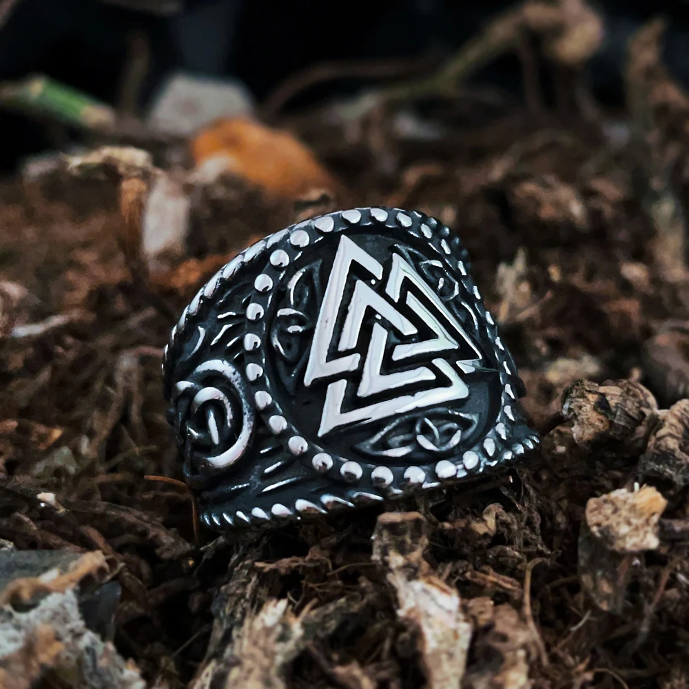 

Винтажное кольцо викингов Valknut, скандинавский один из нержавеющей стали, кельтское кольцо викингов для мужчин, Байкерский амулет, скандинавские украшения, оптовая продажа