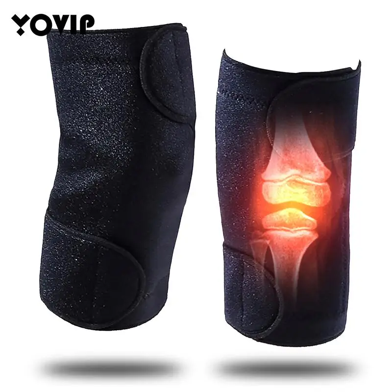 

1 Pair Reusable Knee Self-Heating Pads Massage Tools Universal Adjustable Knee Warmer Magnet Massager