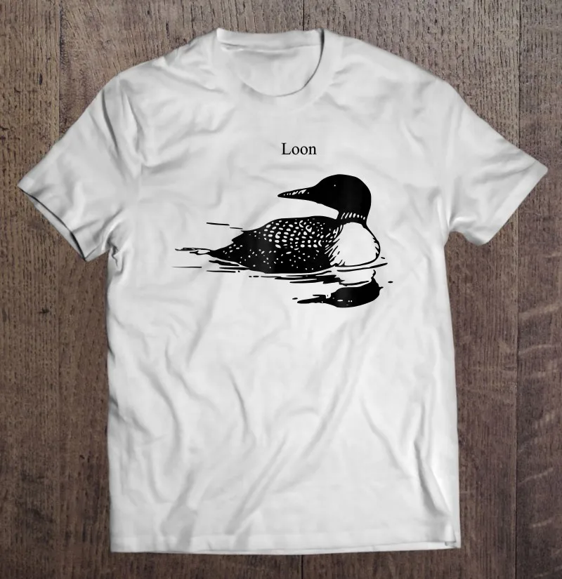 

Подарочные мужские и женские футболки Loon Bird для влюбленных, футболки с коротким рукавом, мужские футболки, футболки, мужские рубашки, Мужска...