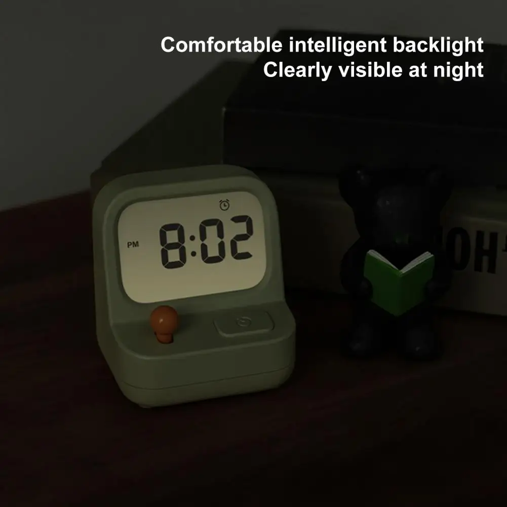 Retro Game Machine-shaped Desk Clock Multi-function Timer For Home Office Handheld Digital Alarm For Kids