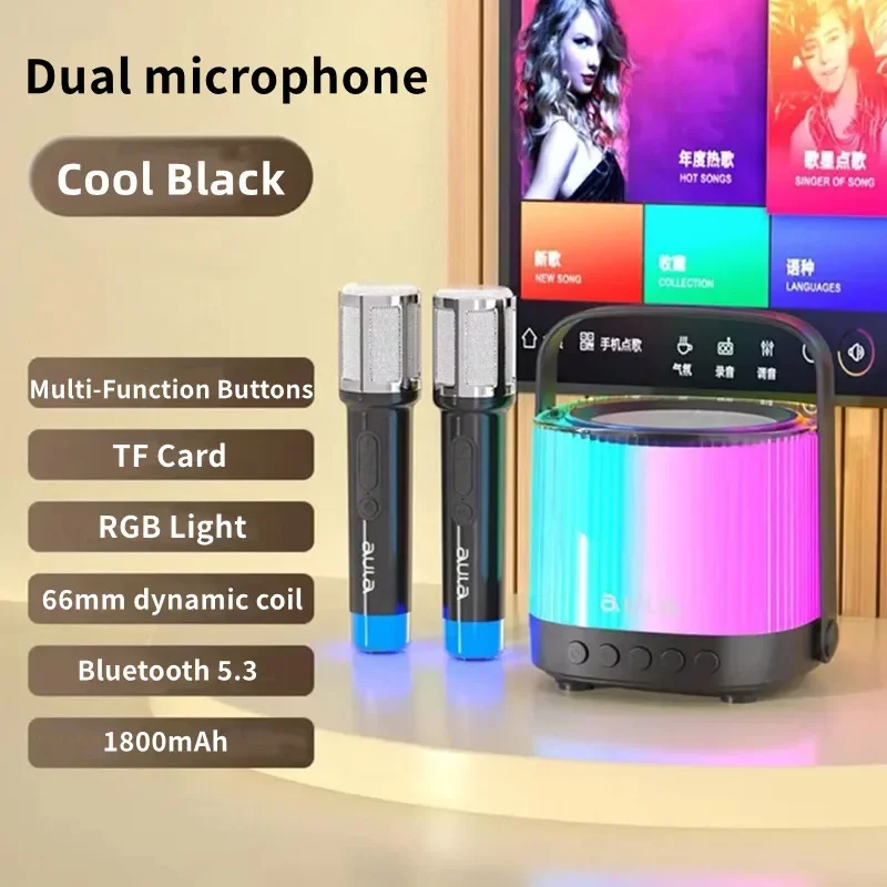

Bluetooth-динамик K11 высокой мощности, беспроводной микрофон, микрофон для улицы, караоке, пения, маленькая звуковая система, Портативная Домашняя
