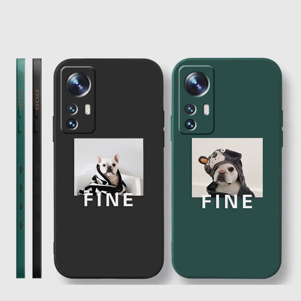 Phone Case For Xiaomi 13 12 12T 12S 11 11T 10 10S 9 8 Pro Ultra Lite Colour Simple Case Cover Funda Cqoue Shell FIND Lovely Dog