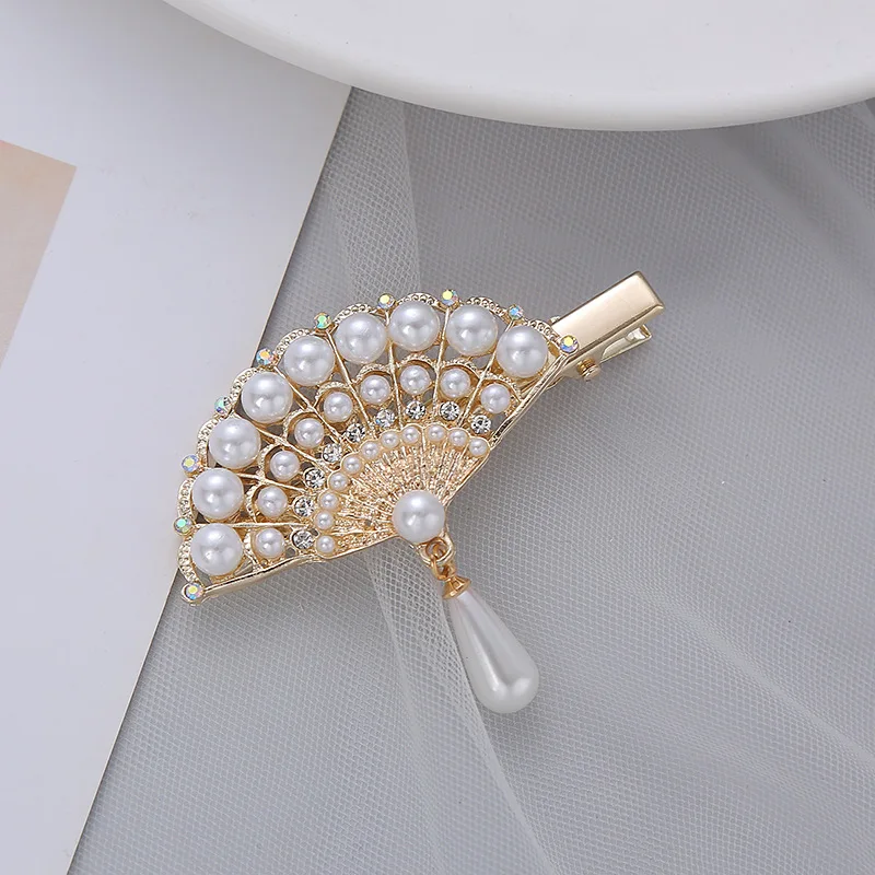 

Pearl Fan Design Hair Clips Girl Baby Hair Pins Kids Hair Accessories