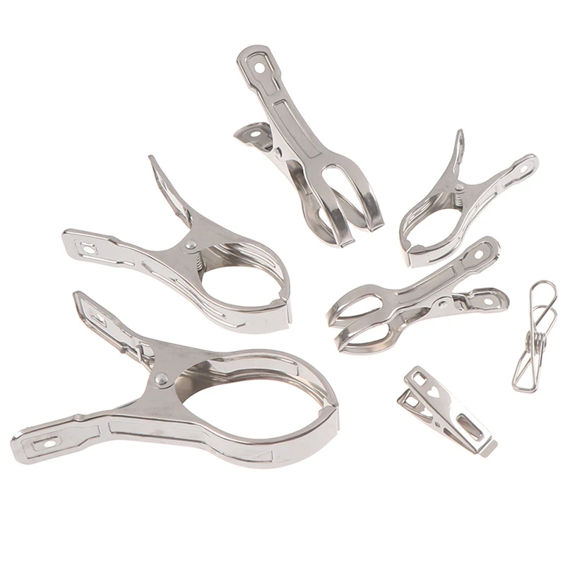 

1 Set Good Quality Stainless Steel Clothing Clothespin Quilt Clothes Clip Big Windproof Clothespin