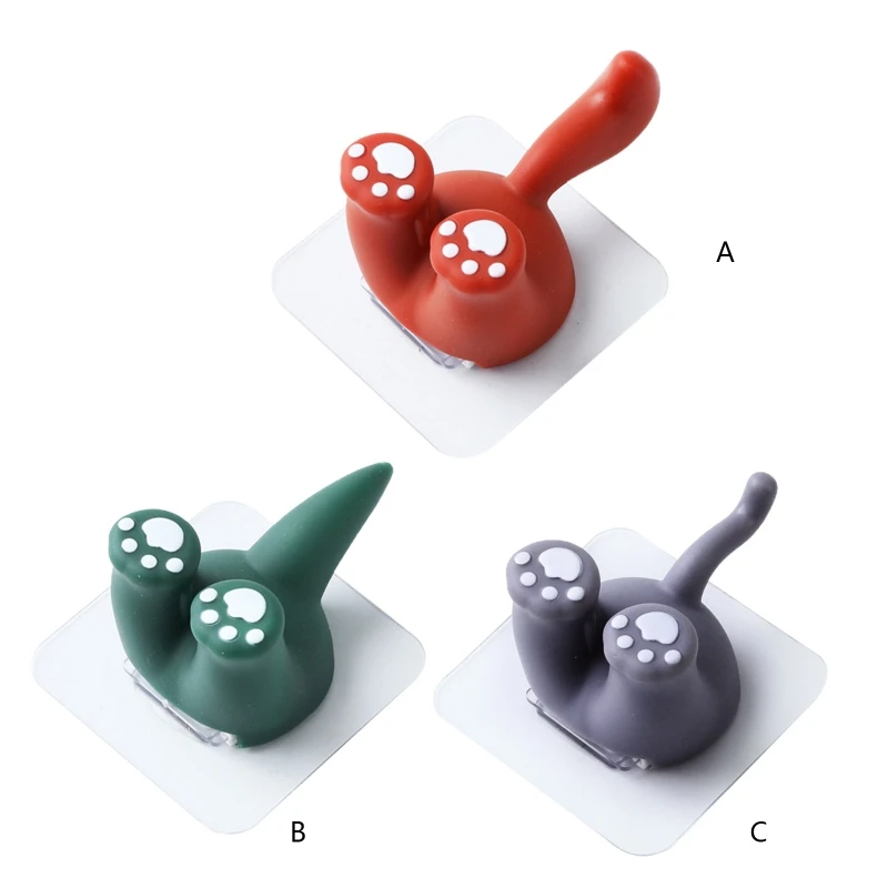 

Towel Rack Animal Tail Wall Hooks Waterproof for Towels Bathrobes Sponge Toothbrush Hats Stockings Scarves for KEY