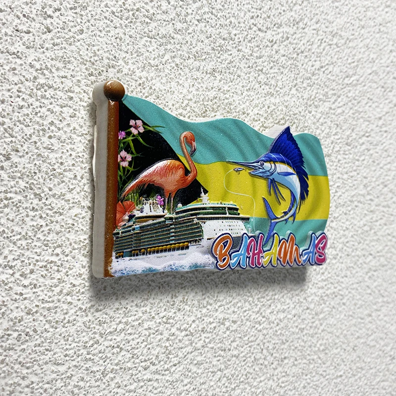 Сувениры для багам предметы домашнего декора фламинго рыба-меч 3D стерео магниты