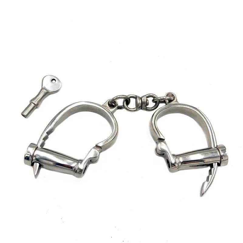 

Stainless Steel Handcuffs Ankle Cuff Metal Horseshoe Wrist Cuffs Restraints Fetish Slave Shackle Bondage BDSM Sex Toy for Couple