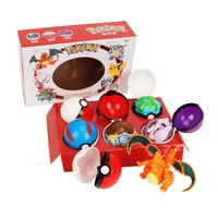1612pcs pokemon poke ball anime character pikachu charmander litten pokeball variation action model toy gift