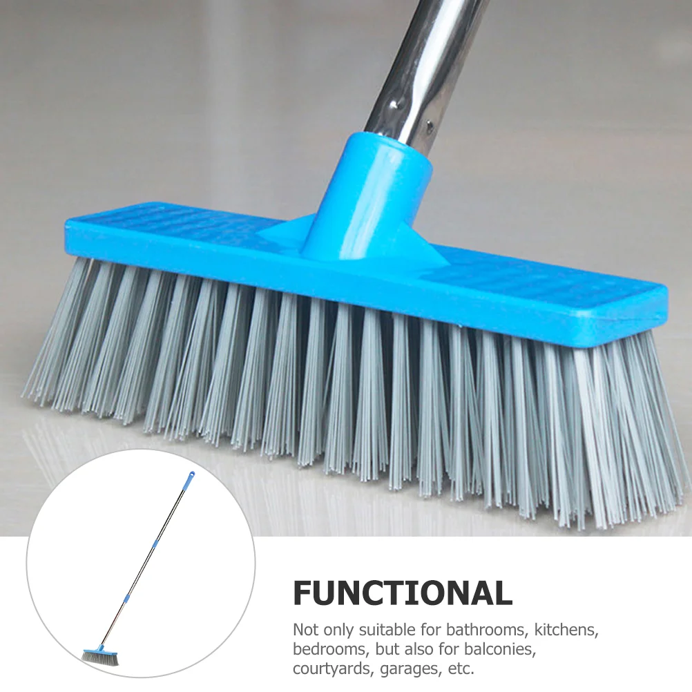 152366. Щетка для пола с ручкой. Щетка на ручке для пола. 91. Щетка для пола с короткой щетиной, с черенком м6450.