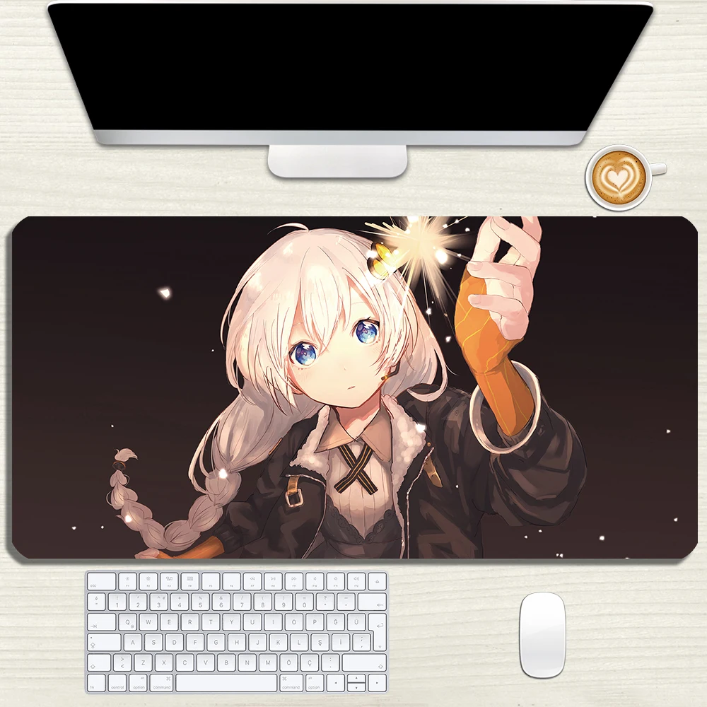 

Коврик для мыши VTuber Kizuna Akari для модных геймеров, резиновый коврик для мыши с застежкой по краям, большой Настольный коврик