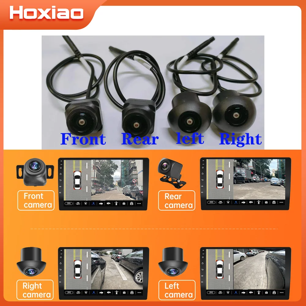 Универсальная автомобильная камера 720P 1080p с углом обзора 360 ° панорамная левая