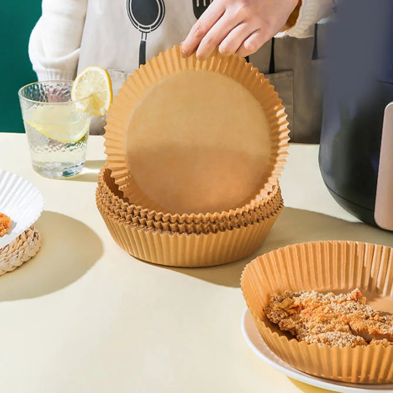 Одноразовая фритюрница, 50 шт., впитывающая масло бумага, бумажная чаша ...