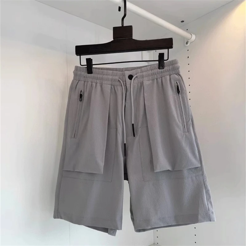 

Y-3 Yohji Yamamoto Zipper Pocket Function Work Clothes Concave-Convex Texture Man Summer Ventilate Thin Style Versatile Shorts