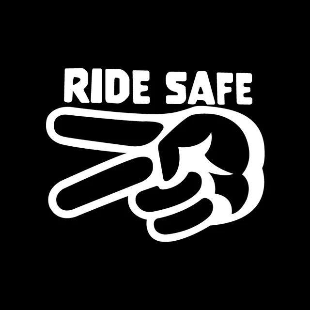 

Безопасные наклейки на мотоцикл, 2 пальца, наклейки для велосипедистов, окон автомобиля, украшение шлема