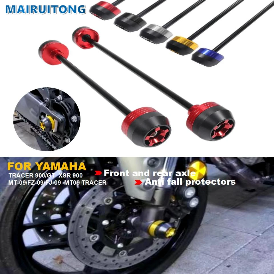 

MT-09 FZ09 Front and Rear Axles For YAMAHA MT-09 FZ-09 MT09 Tracer 900/GT XSR90 Front Rear Axle Anti-Collision Fork Axle XSR900