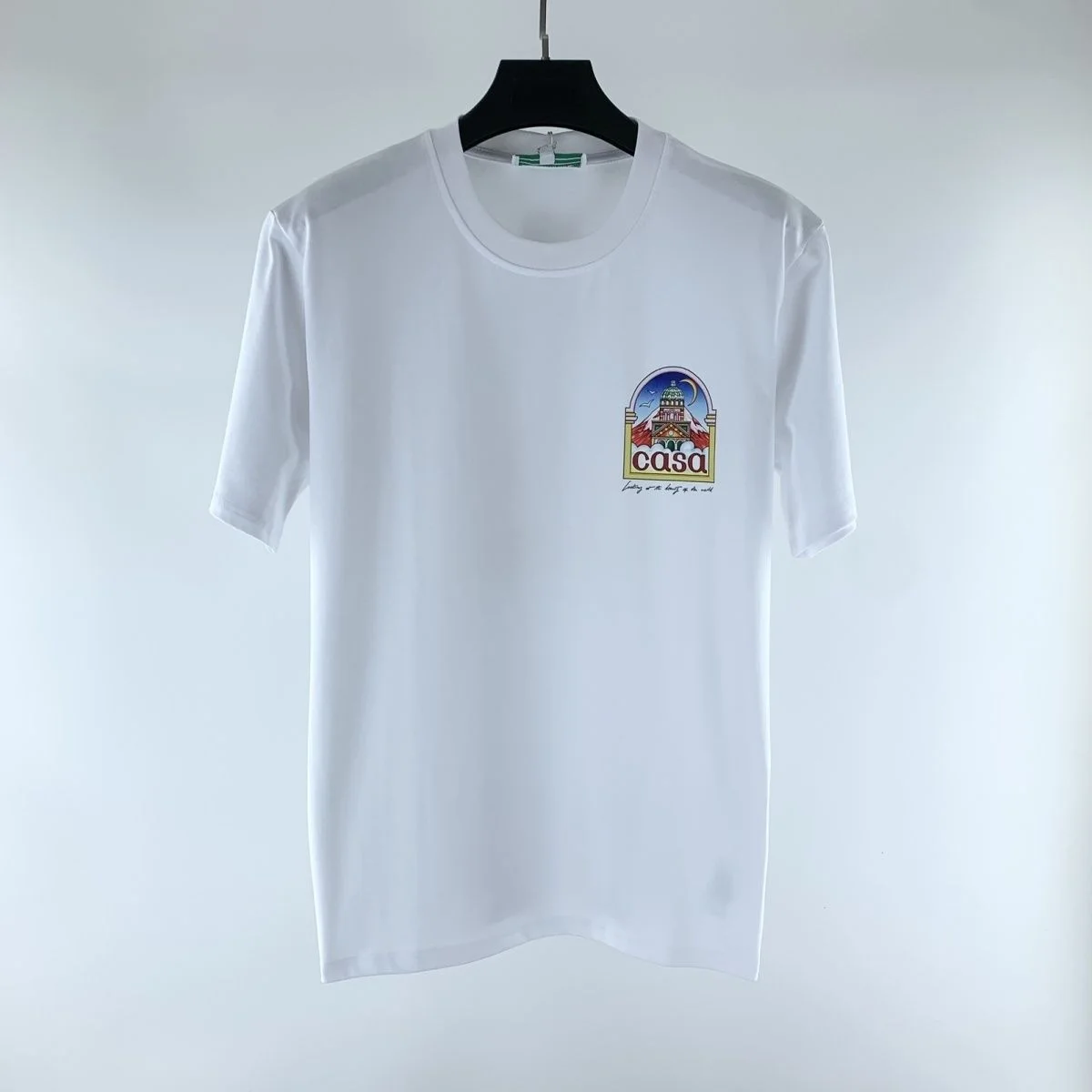 

Casablanca Summer Casual Star Castle Classic pattern printed short sleeve T-shirt Cotton fashion sports men's T-shirt