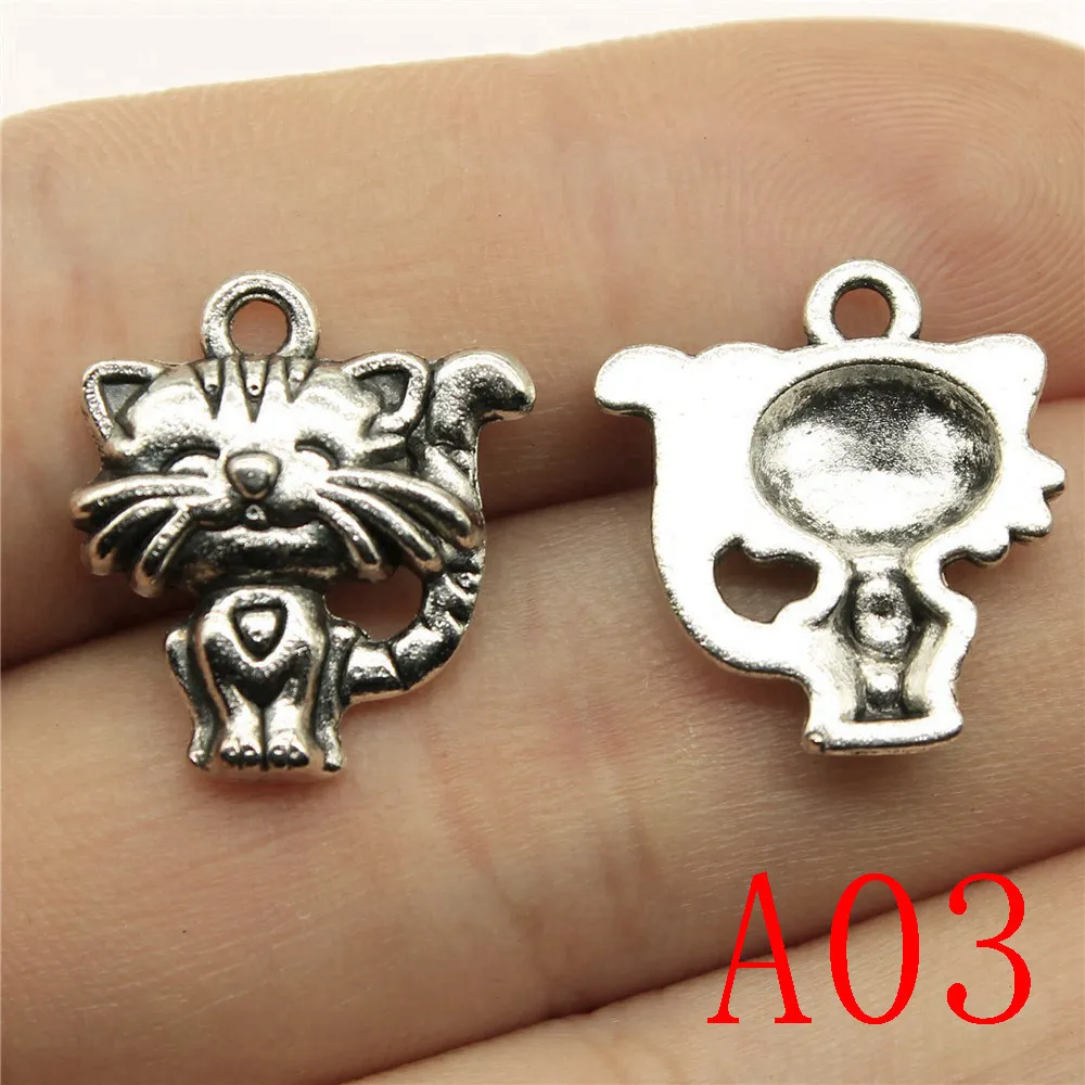 Cat And Mouse Charm Pendant Jewelry Findings Components Handmade | Charms
