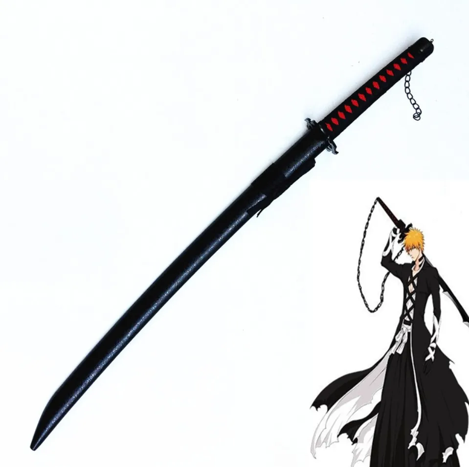 cosplay Bleach Aizen Sousuke Ichimaru Gin Kurosaki ichigo sword none moon Sword Role cosplay 100cm Bleach Wood Sword 1:1 Weapon