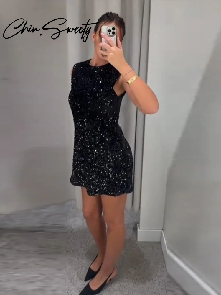 Мини-платье с блестками и бантом на шнуровке женское сексуальное платье без