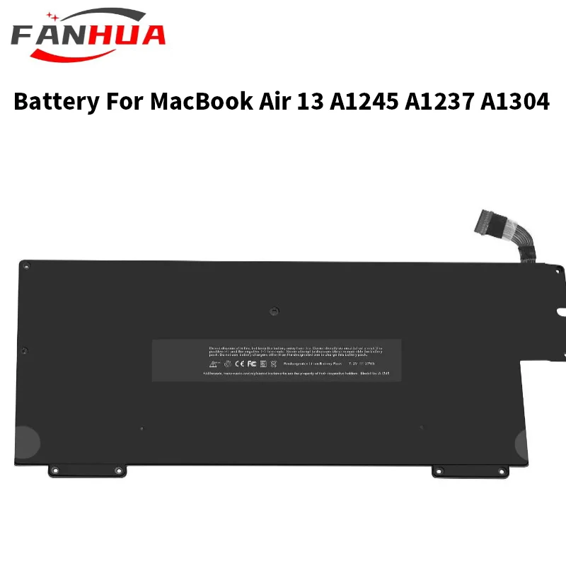 

100% New A1245 37W 5000mAh Replacement Battery A1245 A1237 A1304, Made for Early/Late 2008 Mid 2009 MacBook Air 13 inch MB003