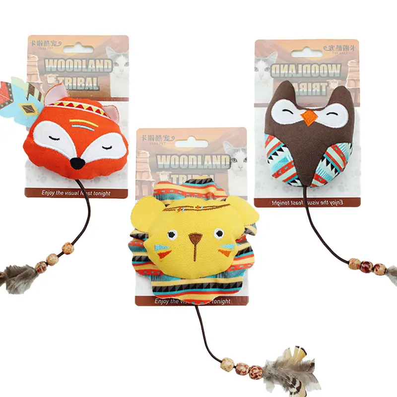 

Cat Toy Cute Plush Pillow Stuffed Toys Cat Feather Training Interactiv Entertainment Anti-Bite Pet Accessories 1PC 2023