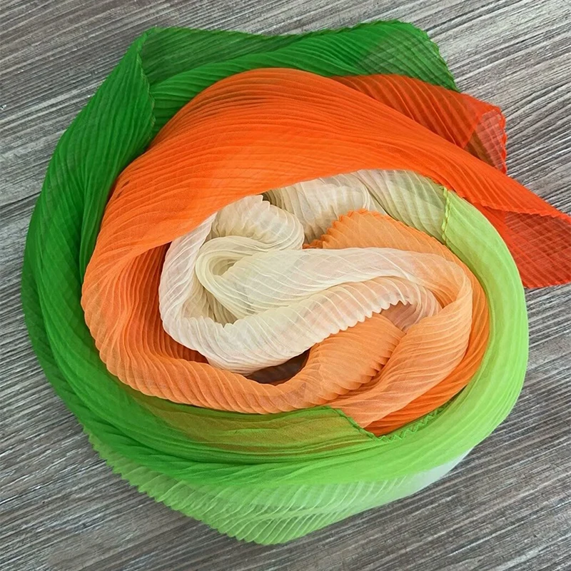 Летний женский шифоновый пляжный шарф с градиентом Женская повязка на голову