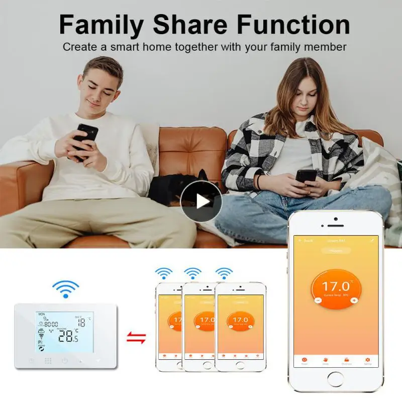 

Work With Alexa Google Home Ntc Temperature Sensor Temperature Controller Wireless Lcd Display Wall Thermostat Wifi