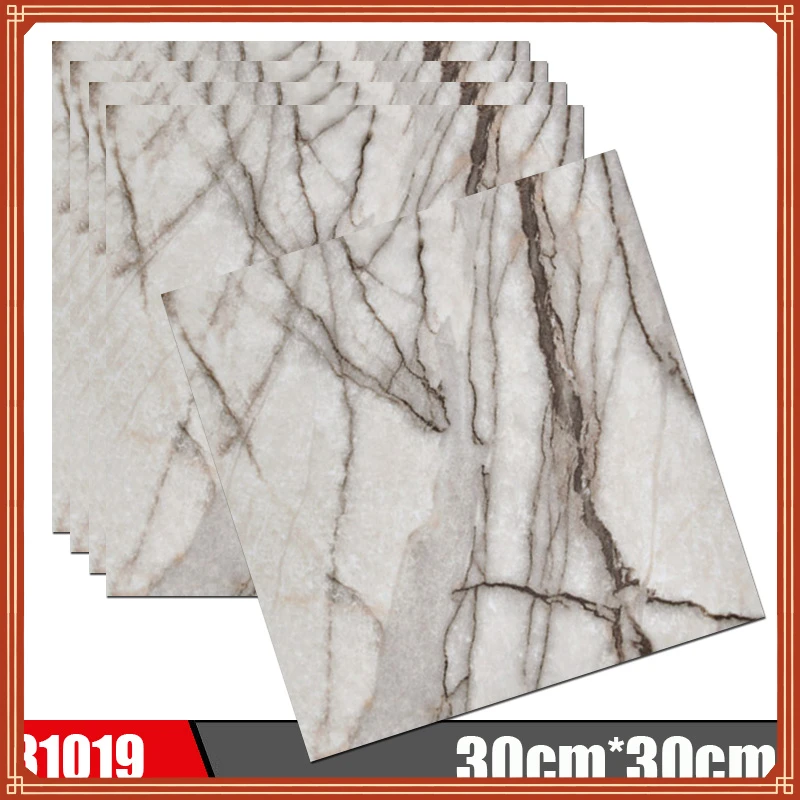 

12/10/8 Pieces 30*30cm Marble Tile Self Adhesive Paper Wall Floor Bathroom Wallpaper DIY Bedroom TV Background Home Decor