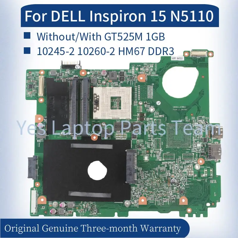 Материнская плата для ноутбука DELL Inspiron 15 N5110 10245-2 10260-2 0G8RW1 07GC4R 0VVN1W 0MWXPK 0J2WW8 0NKC7K HM67