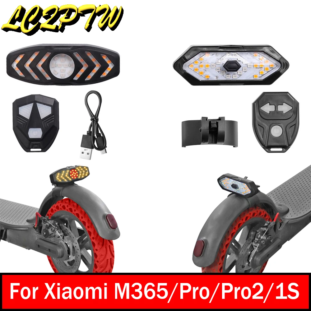

USB Wireless Lamp Turn Signal Light Wireless Remote Control USB Rechargeable Lights for for Xiaomi Mi3 M365 Pro Pro 2 E-Scooter