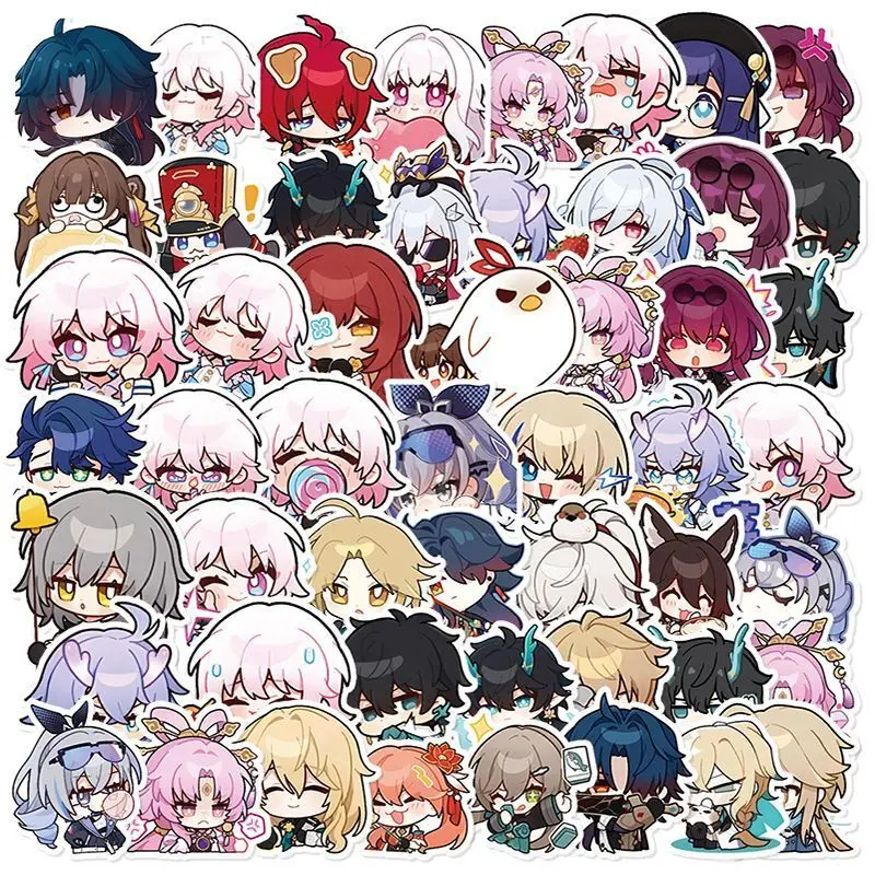 50 шт. аниме Honkai: Star Rail Jing Yuan наклейки с лезвием для ноутбука гитары телефона