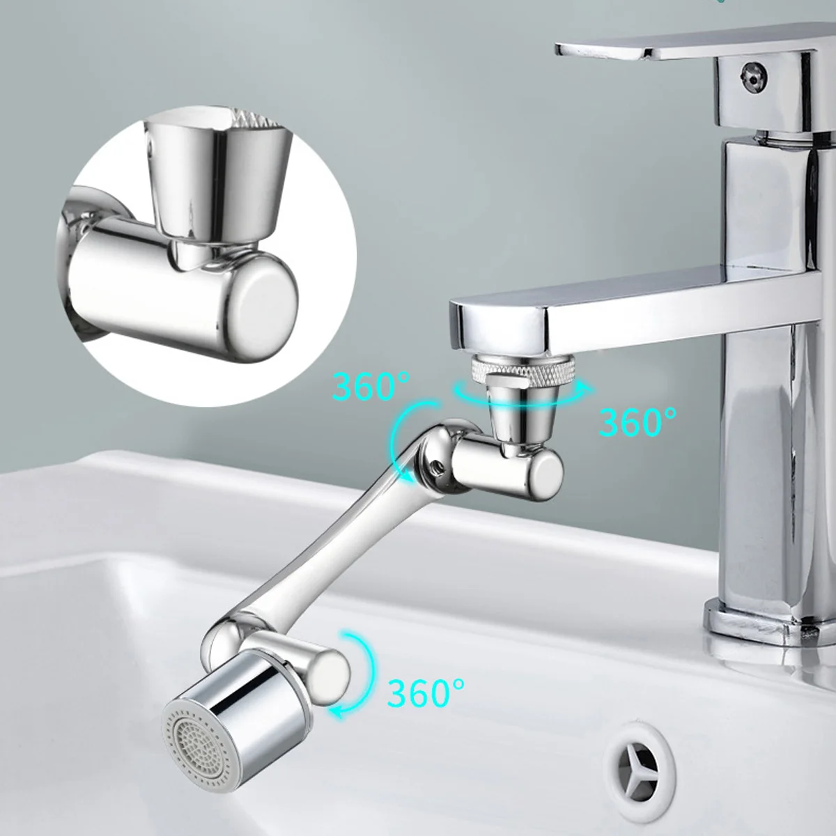 Универсальный поворотный распылитель для смесителя на 1080 ° насадка кухонного