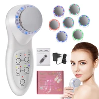 ultrasonic led 7 color light rejuvenation skin care massage remover spots acne wrinkle tightening anti aging face lifting device