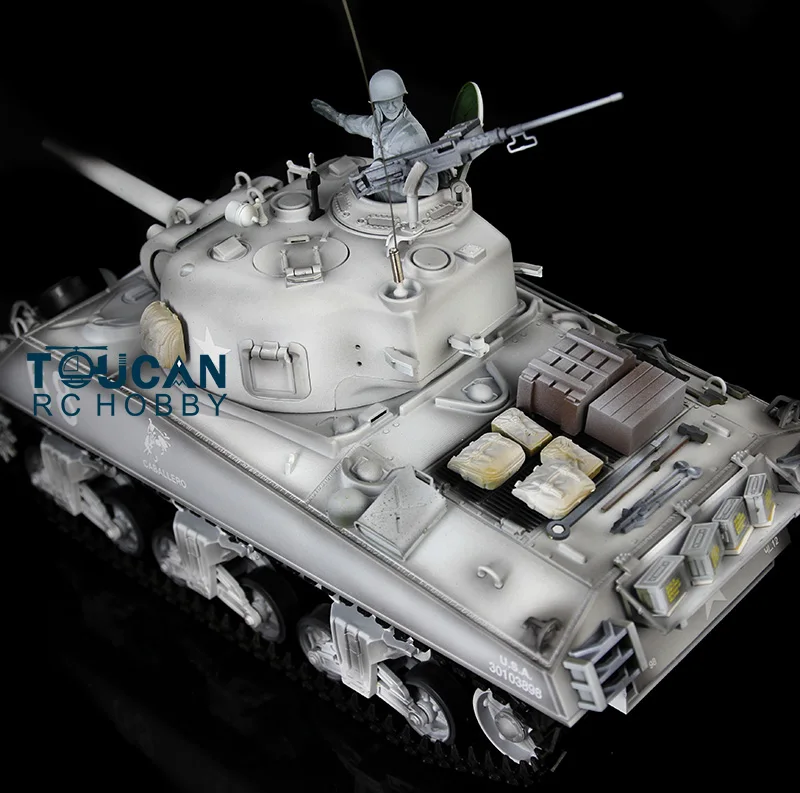 Henglong 1/16 Танк с дистанционным управлением коротким корпусом M4A3 Sherman 3898 360 ° Башня 7 0