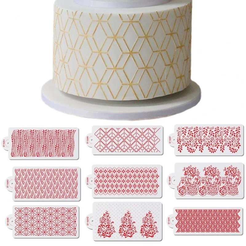 

Cake Stencil Pattern Flower Leaf Cake Decorating Tools Wedding Cake Decoration Fondant Cake Mold Stencil Lace Baking Tool