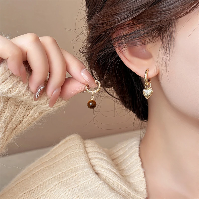 Новые модные роскошные серьги светильник ARD асимметричные с тигровым глазом и