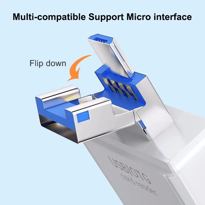 Многофункциональное устройство чтения карт памяти 6 в 1 OTG типа C Micro SD