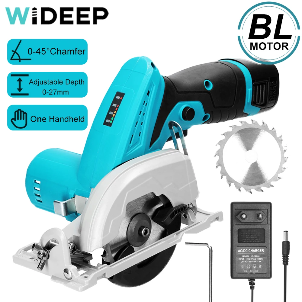 

Циркулярная пила, 3 дюйма, 0-27 мм, 16,8 в