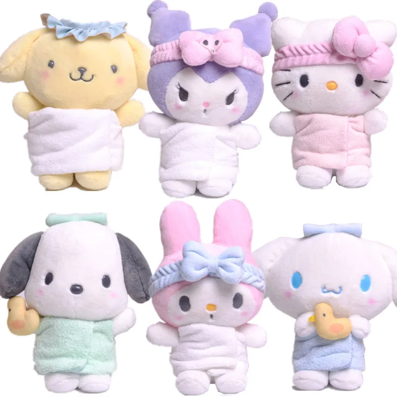 

Кавайная кукла, плюшевая игрушка, милая Sanrio, высокое качество, My Melody Kitty Cat Cinnamoroll, плюшевая кукла, Маленькая подвеска, детская игрушка для дев...