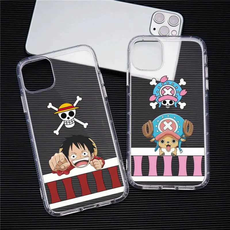 

One Piece Monkey Luffy Roronoa Zoro Phone Case Transparent For iphone 13 12 11 Pro Max Mini XS Max 8 7 Plus X SE 2020 XR cover