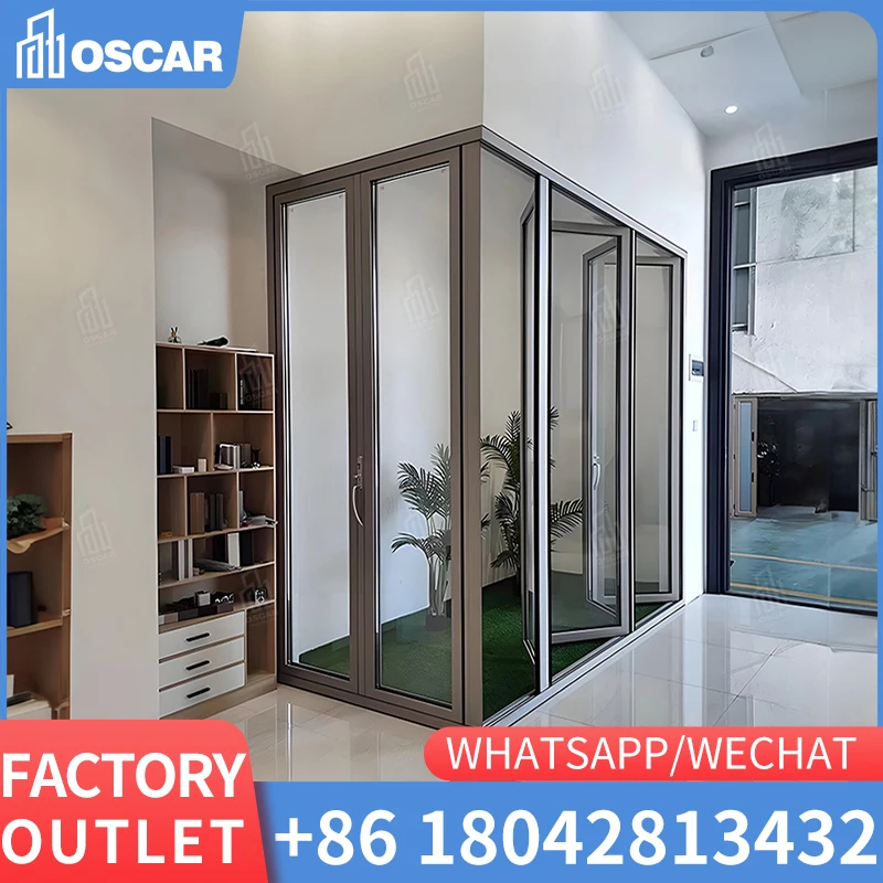 Дешевая необычная водонепроницаемая одинарная створчатая дверь алюминиевая