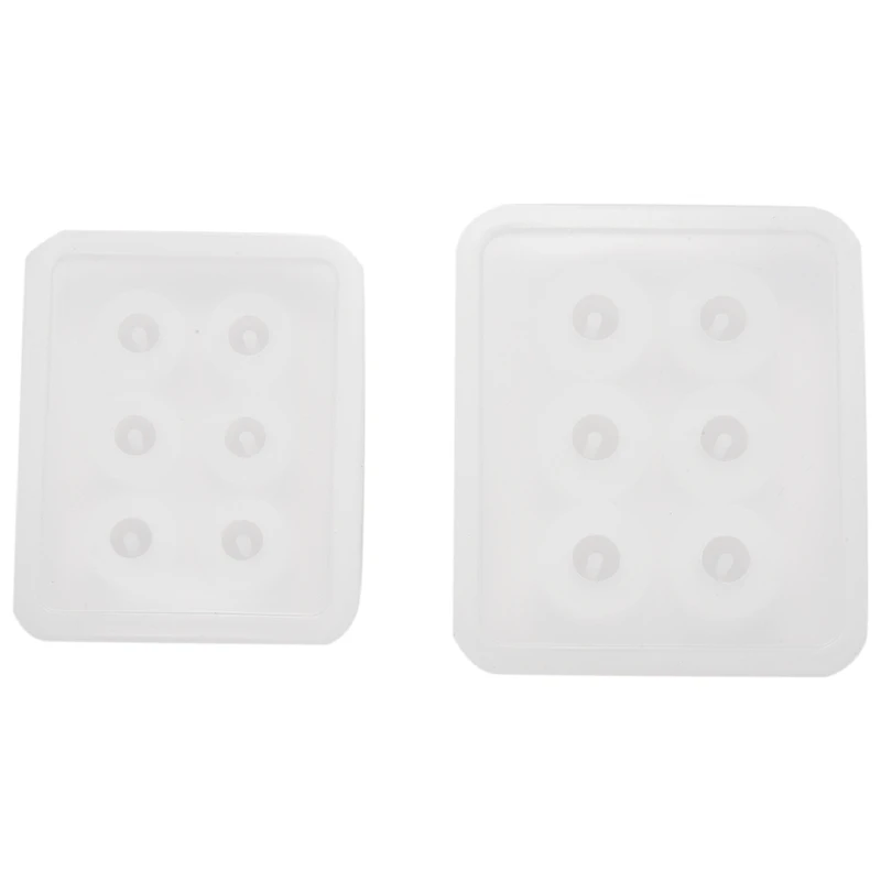 

2 шт. шара силиконовый шарик формы с отверстиями Круглый эпоксидной смолы для ювелирных изделий, полимерная глина машина для производства м...