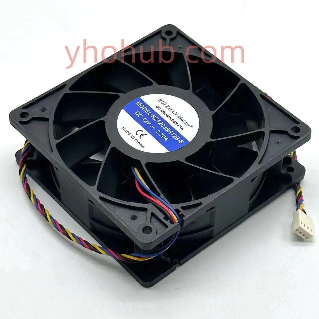 Фото RUIZHAN RZ12038H12B-6 DC 12 В 2,70 А 120x120x38 мм 4-проводной охлаждающий вентилятор для сервера №1