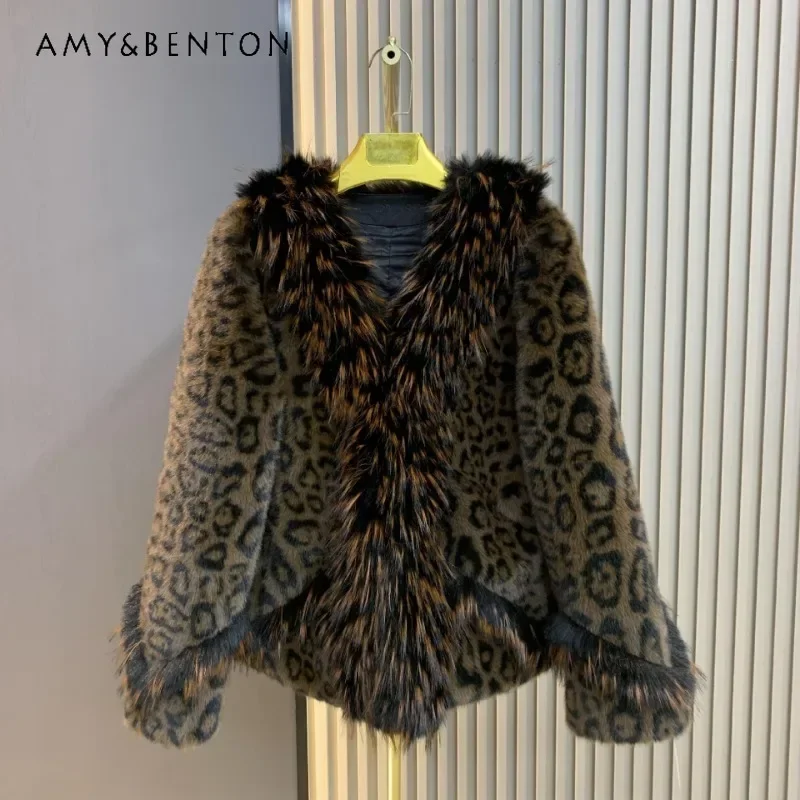 Осень-зима новая европейская норковая искусственная меховая куртка со