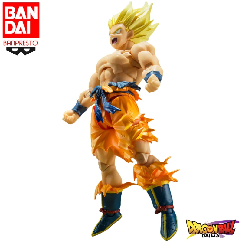 Фото Оригинальная фигурка Bandai SHFiguarts Dragon Ball Z Super Saiyan Son Goku, новая, в коробке, коллекционная, подарочная, экшн-фигурка. №5