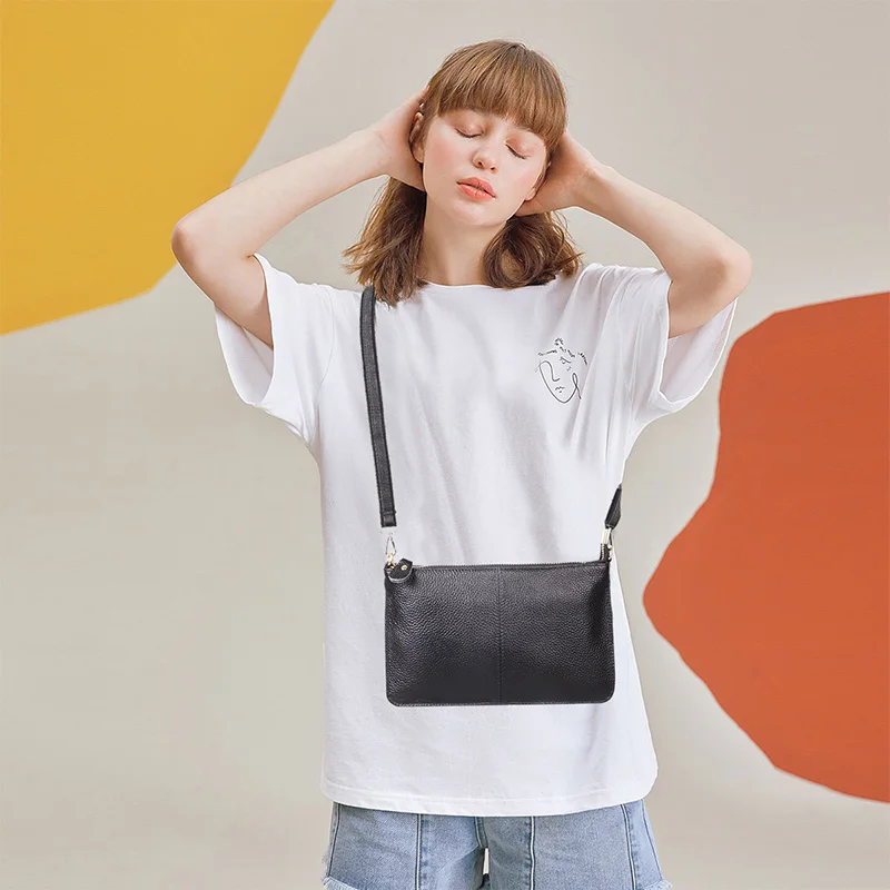 

Маленькая сумка из мягкой кожи для женщин среднего возраста Новинка Осень-зима 2020 универсальная модная многослойная сумка-мессенджер для с...