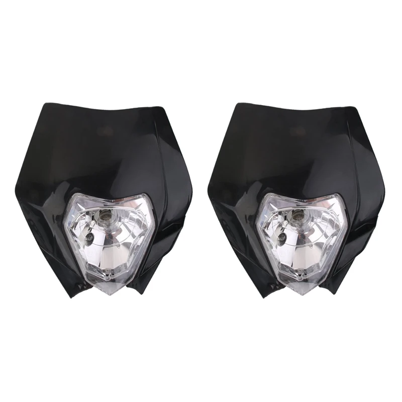 

2X Universal Enduro Moto Headlamp for Yamaha - Black