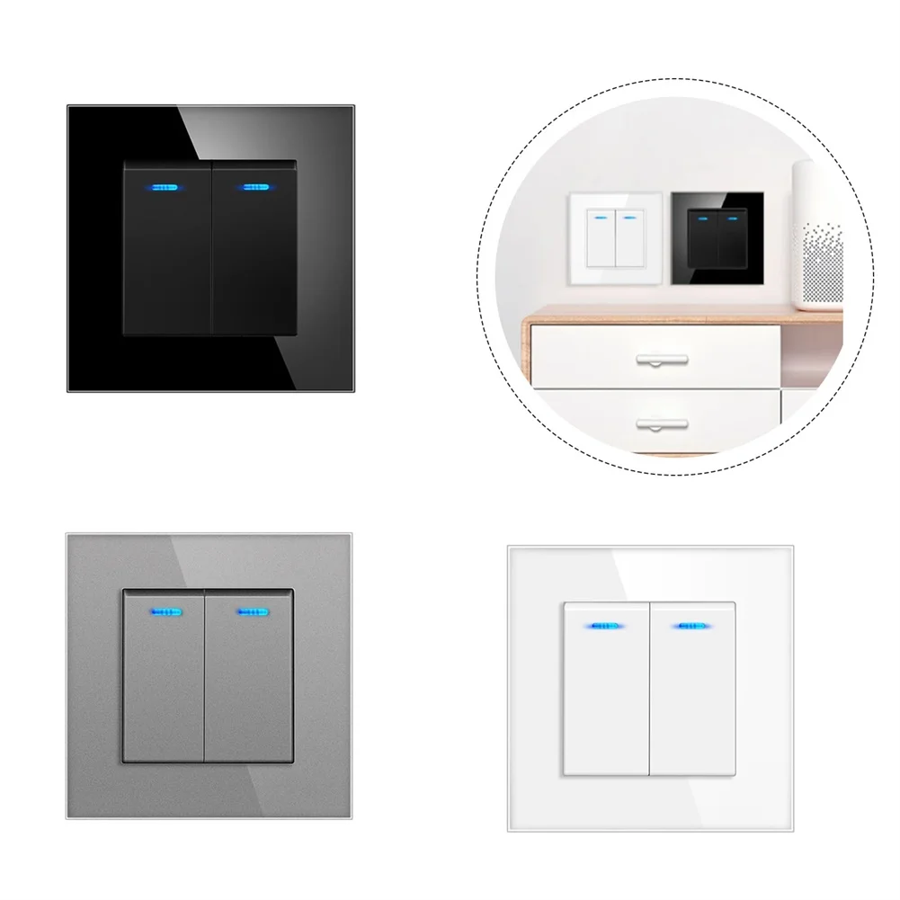 Электрический переключатель штор кристально-крыстальная прозрачная стеклянная